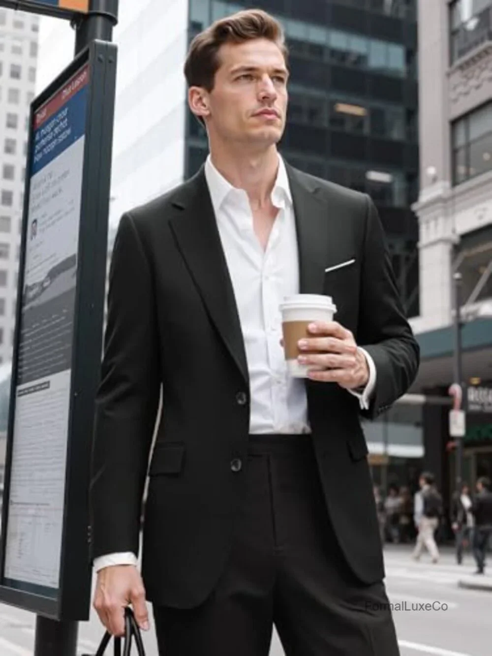 Men's Slim Fit 2 Button Blazer Jacket Sport Coat Business Casual